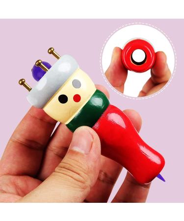 Coopay French Knitter Tool Set - 2 Pack Wooden Knitting Dolls for Kids - Craft Starter Kit for Bracelets, Necklaces, Decorations - Buy Online on SooperMarket.com