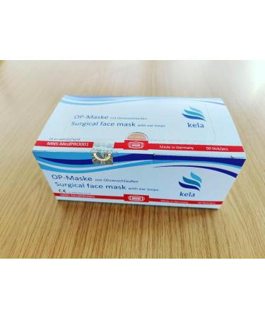 Kela OP Mask 500x - Premium Blue Medical Masks Made in Germany | Oeko-Tex Certified | MNS Type IIR Disposable Respiratory Protection - Buy Online on SooperMarket.com