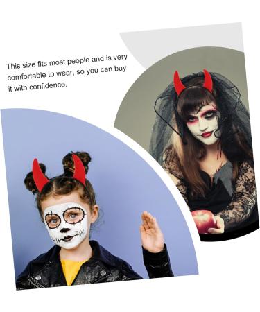ABOOFAN Horn Headband Halloween Headbands for Women Halloween Horns Headband Cow Horn Headdress Devil Costume for Women Ladies Devil Costume Devil Cosplay Costume Plastic Props Photo Child - Buy Online on SooperMarket.com