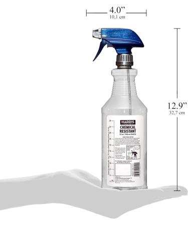 HARRIS 32oz Chemically Resistant Spray Bottles - 3-Pack for Cleaning Solutions | Professional Grade | Water Resistant - Buy Online on SooperMarket.com