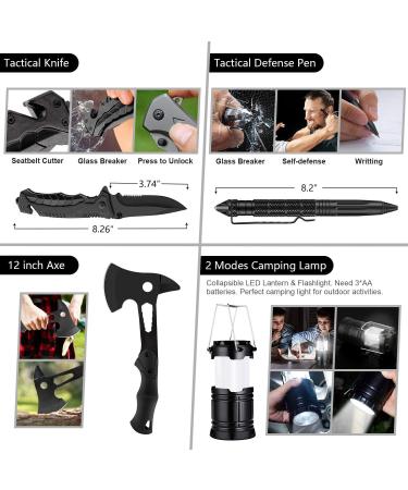 Emergency Survival Kit - 151 Pcs First Aid Gear Outdoor Trauma Bag with Tactical Flashlight, Knife, Pliers, and More for Camping, Earthquake, Adventures - Buy Online on SooperMarket.com