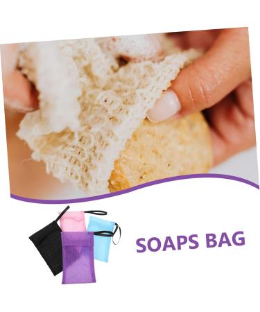 Baluue 4pcs Soap Bag Soap Holder Soap Bar Storage Soap Pouch for Shower Soap Net Shampoo Bar Bag Nylon - Buy Online on SooperMarket.com