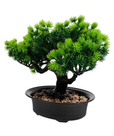 Zerodeko Artificial Pine Potted Plant Mini Fake Potted Plant Office