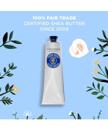 L'OCCITANE Shea Butter Hand Cream 150ml - Nourishing Vegan Formula for Dry Hands | Luxury Hand Care 20% Fair Trade - Hand Balm 150 ml - Buy Online on SooperMarket.com