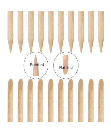 200 Rosewood Manicure Sticks | Professional Nail Care Tools | Orange Wood Nail Shaping Sticks - Buy Online on SooperMarket.com