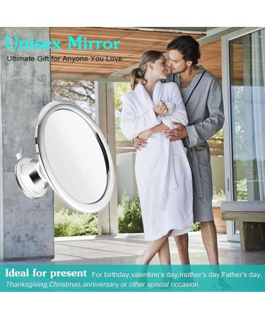 Fogless Shower Mirror with 360 Rotation Suction Cup | Fog-Free Bathroom Makeup/Shave Mirror with Holder | Adjustable Arm, Shatterproof & Rust-Resistant - Buy Online on SooperMarket.com