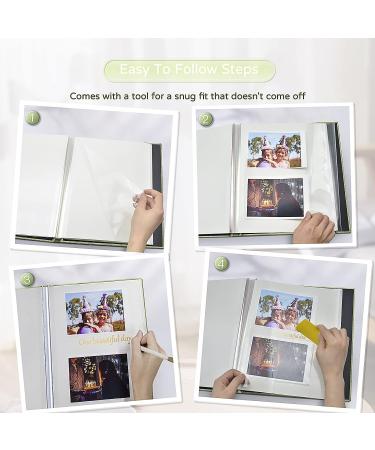 Popotop Large Self-Adhesive Photo Album - 40 Pages, DIY Scrapbook for Mom, Family, Baby & Wedding - Includes Metal Pen & Plastic Board - 11.5 x 10.6 - Grass Green - Buy Online on SooperMarket.com