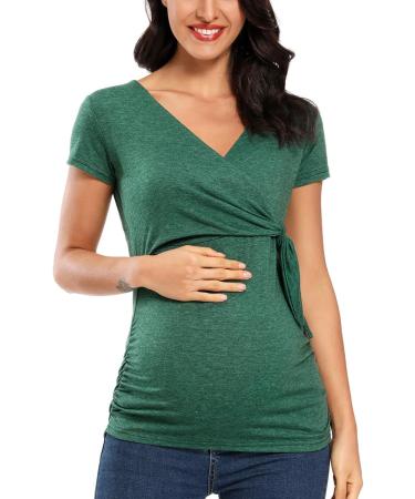 Love2Mi Women Maternity Long Sleeve V-Neck Breastfeeding Top - Cute Maternity Clothes - Hunterbr - Buy Online on SooperMarket.com