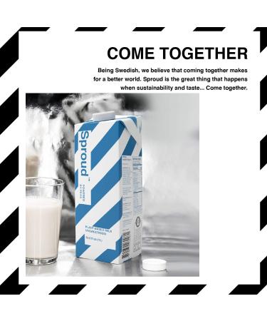 Sproud Plant Based Pea Milk 33.8 Fl Oz - Pack of 6 | Unsweetened, Powered by Pea Protein | Vegan, Non-Dairy, Non-GMO Milk Alternative - Buy Online on SooperMarket.com