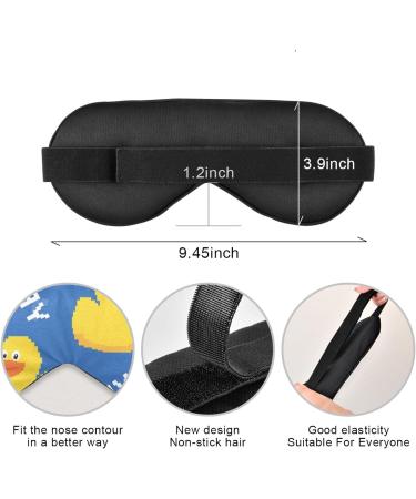 Haskirky Light Blocking Eye Mask Breathable and Adjustable Adult Men and Women Travel on Business Trips Yoga Meditation Light Smooth Comfortable Eye Mask Office Deep Sleep Goodies Cool Duck - Buy Online on SooperMarket.com