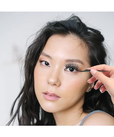 12 Pcs False Eyelashes Display Sticks - 3D Eyelash Extensions Applicator Tool for Easy Try-On & Grafting (Black & Transparent - Buy Online on SooperMarket.com