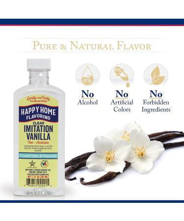 Happy Home Clear Non-Alcoholic Imitation Vanilla Flavoring - Certified Kosher - 7 oz - Buy Online on SooperMarket.com