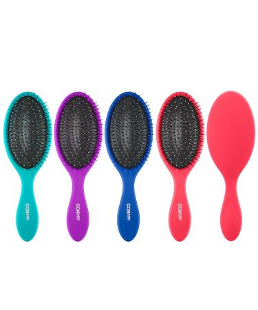 Conair Gently Detangle Hair Brush Dry and Wet Hairbrush with Flexible Bristles Color May Vary 3 Count