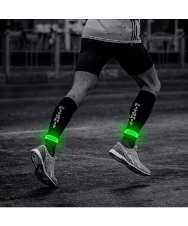 Pack of 2pcs- LED Sports Saftey Flashing Reflective Armband with High Visibility Light up Glow in The Dark Bracelet for Cycling  Jogging  Walking and Running (Green) - Buy Online on SooperMarket.com