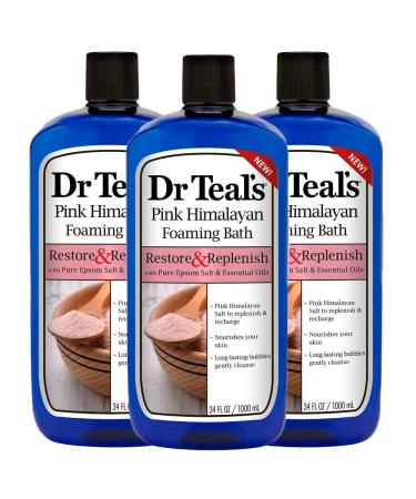 Dr Teal's Foaming Bath 3-Pack (102 Fl Oz Total) Pink Himalayan