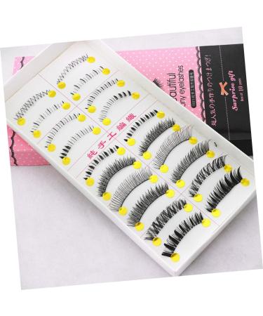 Beavorty 10 Pairs natural eyelashes fake lashes cross eyelashes fake eyelash false eyelash Japanese - Buy Online on SooperMarket.com