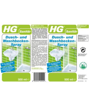 HG Bathroom Cleaner Daily - Effective Shower & Sink Cleaner for Plastic Tile Marble & Stone - 500ml Duo Pack | International Shipping - Buy Online on SooperMarket.com