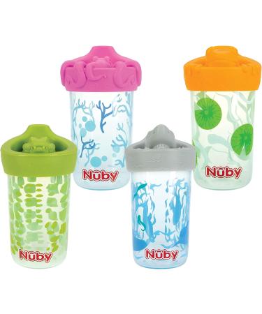 Nuby No Spill 3D Character Sippy Cup 12oz - Alligator Design with Soft Touch Flo Silicone Top - Buy Online on SooperMarket.com