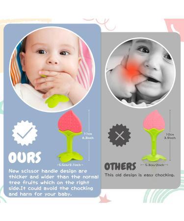 SHARE&CARE BPA Free Silicone Fruit Teether Toys with Storage Case - Infant Teething Pain Relief (5 Tree Fruits) - Buy Online on SooperMarket.com