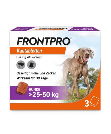 Frontpro 136 mg for dogs 25-50 kg 3 chewable tablets