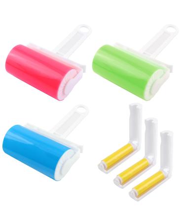 6 pieces Reusable washable lint rollered. Washable dust lint roll Foldable Sticky Roller Portable Locken Blacker with cover for clean furniture carpets clothing