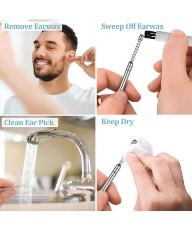 Professional 8 Pcs Ear Wax Removal Kit - Stainless Steel Ear Pick Set with Cleaning Brush & Storage Box - Buy Online on SooperMarket.com