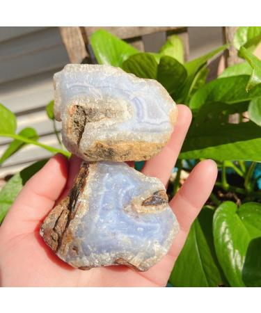 190g Natural Raw Blue Lace Agate Rough Stones Crystal Minerals and Stones Rough Gemstones Original Specimen for Home Decor Gifts Full of Texture (Size : 140-190g) - Buy Online on SooperMarket.com