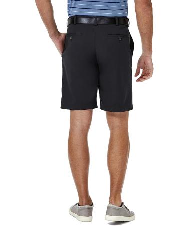 Haggar Men's Cool 18 Straight Fit Flat Front Shorts 32 - Black Classic Style - Buy Online on SooperMarket.com