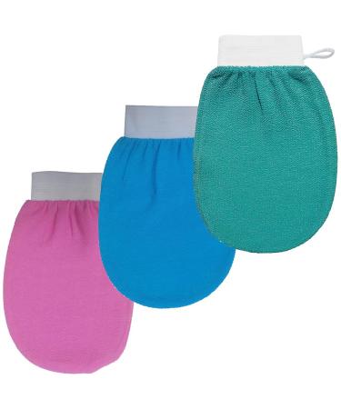 The Kessa Kessa Exfoliating Glove Moroccan Kessa Glove Kessa Glove Shower Glove Moroccan Exfoliating Kessa Glove (3PCS-E)