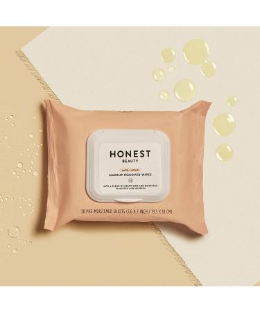 Honest Beauty Makeup Remover Wipes | Grape Seed & Olive Oils | Paraben & Synthetic Fragrance Free | Dermatologist Tested | Cruelty Free | 30 Count - Buy Online on SooperMarket.com