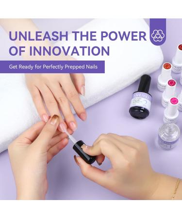 Saviland Nail Dehydrator and Primer - Acid-Free Natural Formula | Protein Bonding Acrylic Nail Kit | Superior Bonding for Gel Polish | Professional Salon Acrylic Nail Supplies | 2x15ml - Buy Online on SooperMarket.com