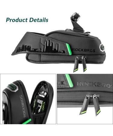 Rockbros Waterproof Bike Saddle Pocket Bag - MTB Racing 1L/1.5L Shockproof Rear Light Holder | International Shipping - Buy Online on SooperMarket.com