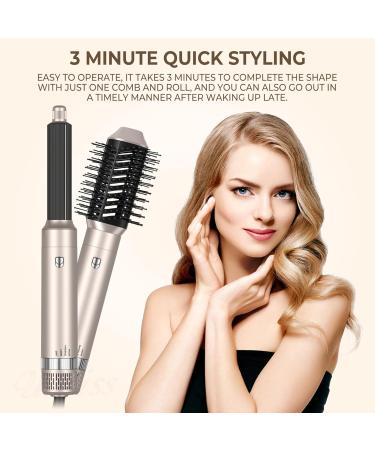 6-in-1 Hair Dryer Brush & Styling Tool | Automatically Curl Straighten & Blow Dry for All Hair Types - Buy Online on SooperMarket.com