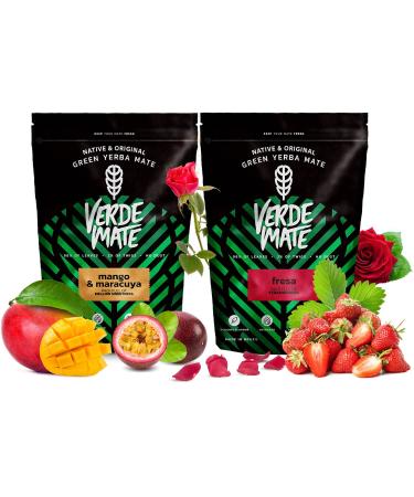 Set mate tea with fruits |Two pack mate tea |Mango Maracuja strawberry |Green Mate Tea from Brazil |Tea Mate Tea |Mild taste |Natural caffeine |2x500g |1 kg