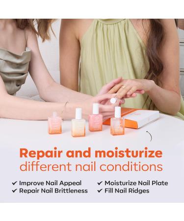 Modelones 8-in-1 Nail Care Ridge Filling Strengthener Treatment - 15ml Milky White - Buy Online on SooperMarket.com