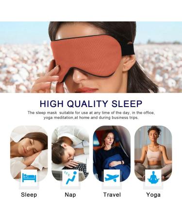 Haskirky Light Blocking Eye Mask Breathable and Adjustable Adult Men and Women Travel on Business Trips Yoga Meditation Light Smooth Comfortable Eye Mask Office Deep Sleep Goodies Pure Plain Brown - Buy Online on SooperMarket.com