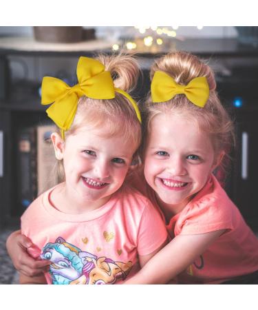 45Pcs Yellow School Girls Hair Accessories Kit - Bow Headband, Clips, Ponytail Holder - Birthday Gift Set for Girls - Buy Online on SooperMarket.com