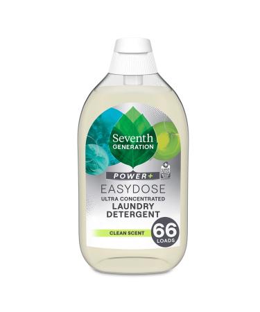 Seventh Generation Laundry Detergent 23 oz (66 Loads) Ultra Concentrated EasyDose Power+ Clean Scent Ultra Power Plus