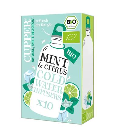 Cupper Bio Cold Water Infusers Mint & Citrus 10 unrevised tea bags environmentally friendly fairly traded (cold brew tea cold tea) mint