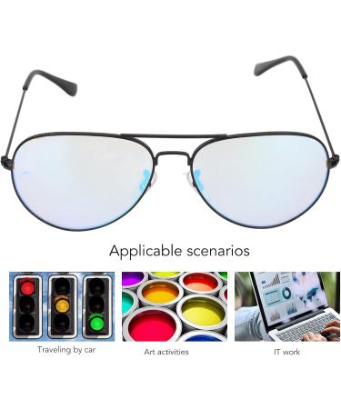Red Green Colorblind Corrective Glasses Set - Includes Glasses Case Cleaning Cloth & Test Card for Enhanced Vision - Buy Online on SooperMarket.com
