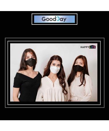 Happy Life Premium 3D Black KF94 Face Mask - Individual Pack (24) - Made in Korea - Buy Online on SooperMarket.com
