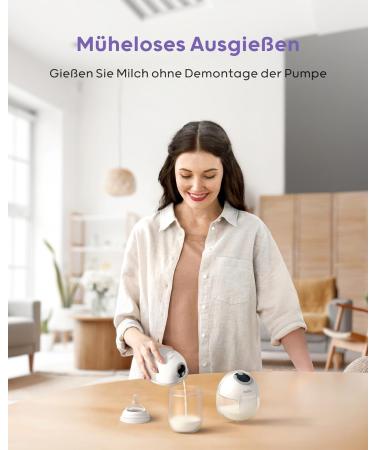 Nuliie Portable Electric Milk Pump S32 - 4 Modes 9 Steps 24mm Flange with LED Display + Extra 18mm & 21mm Flanges & Duck Valves (2 Pack) - International Shipping Available - Buy Online on SooperMarket.com