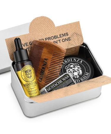 GUARDENZA Grooming Products: Ultimate Beard Set - Oil Balm Wax & Comb for Perfect Facial Hair - Buy Online on SooperMarket.com