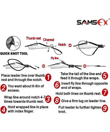 SAMSFX Fly Fishing Knot Tying Tool Combo - Quick Loop Tyer, Hook Remover, Retractor - Black Knot Tool for Hooks, Lures, Lines - Buy Online on SooperMarket.com