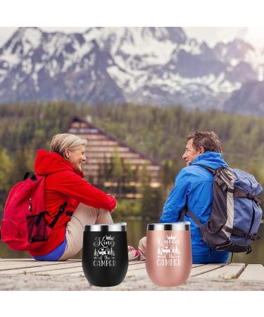 Hopedoit Camping Gifts Wine Tumbler 12OZ Camping Gifts for Women Camper Gifts Gifts for Campers Queen of The Camper Gifts for RV Campers Camping Gifts for Camper Cool Gifts for Camping Lovers 1 Count (Pack of 1) Queen of the Camper 1 - Buy Online on SooperMarket.com