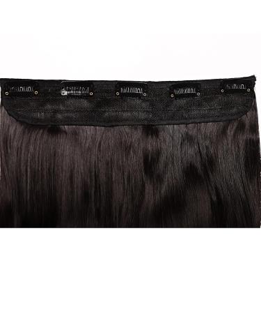 Clip-in Hair Extensions - 1 Weft 5 Clips Wavy Human Hair Natural Black - 43 cm (120 g) for a Flawless Look - Buy Online on SooperMarket.com