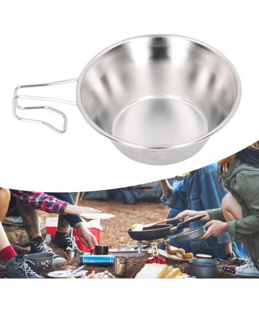 Plplaaoo Stainless Steel 304 Camping Bush Pot | Versatile Camping Cup & Bowl | Easy Clean Dishwasher Safe | Ideal for Hiking & Outdoor Adventures - Buy Online on SooperMarket.com