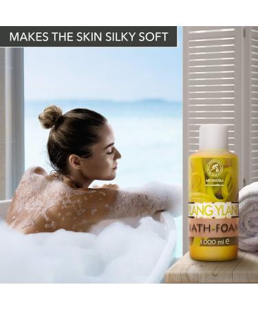 Bubble Bath Foam with Ylang Ylang Essential Oil 1000ml - Body Care for Good Sleep and Relaxation - Aromatherapy Spa Experience - Buy Online on SooperMarket.com