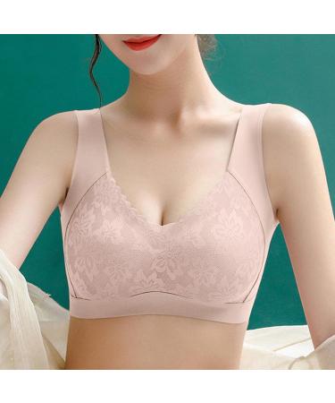 Angxiwan Ladies Bustier Yoga Bralette - Seamless Breathable Cross Back Design Spaghetti Straps Medium Zipper Front - Stylish Comfort in Beige XXL - Buy Online on SooperMarket.com