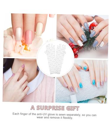 minkissy 6 Pairs Nail Gloves Protector Polyester White - Buy Online on SooperMarket.com